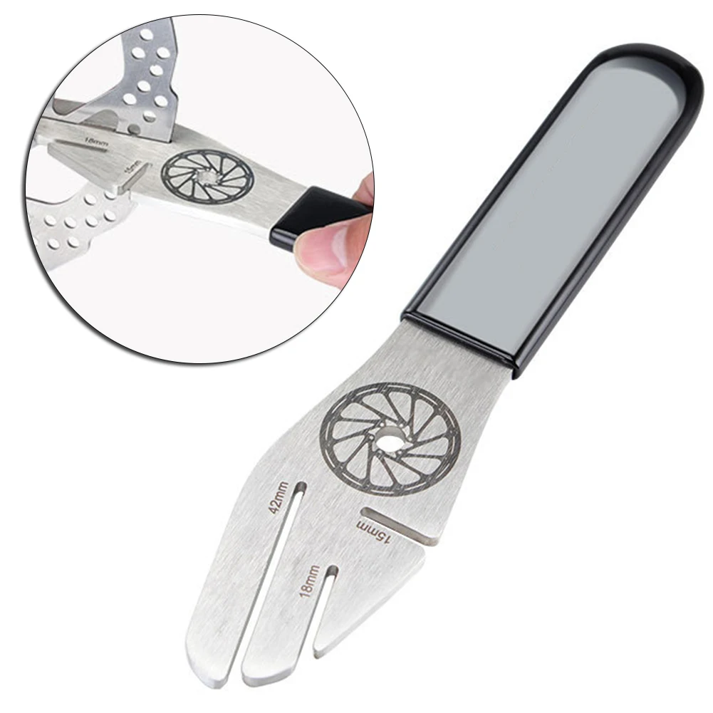 

MTB Bicycle Repair Tools Wrench Disc Brake Rotor Alignment Truing Tool Adjustment Durable Stainless Steel Wrench Rubber Handle