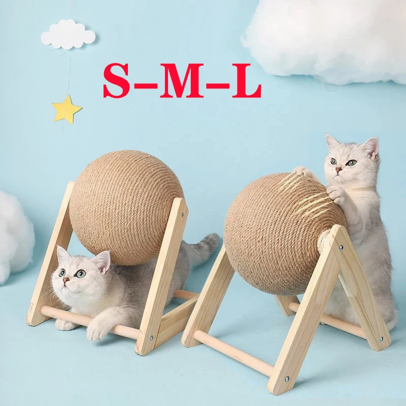 

Когтеточка для кошек, игрушка, котята, сизальная веревка, шаровая доска, шлифовальные лапы, игрушки, кошачья Когтеточка, износостойкая мебел...