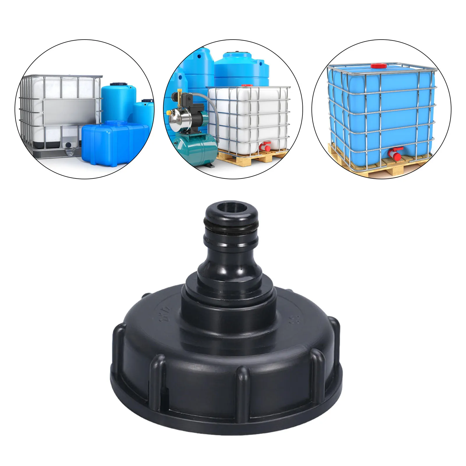

1PCS IBC Water Tank Reducing Adapter Durable S60 Fine Thread to 1/2" 3/4'' Fine Thread Garden Hose Connector