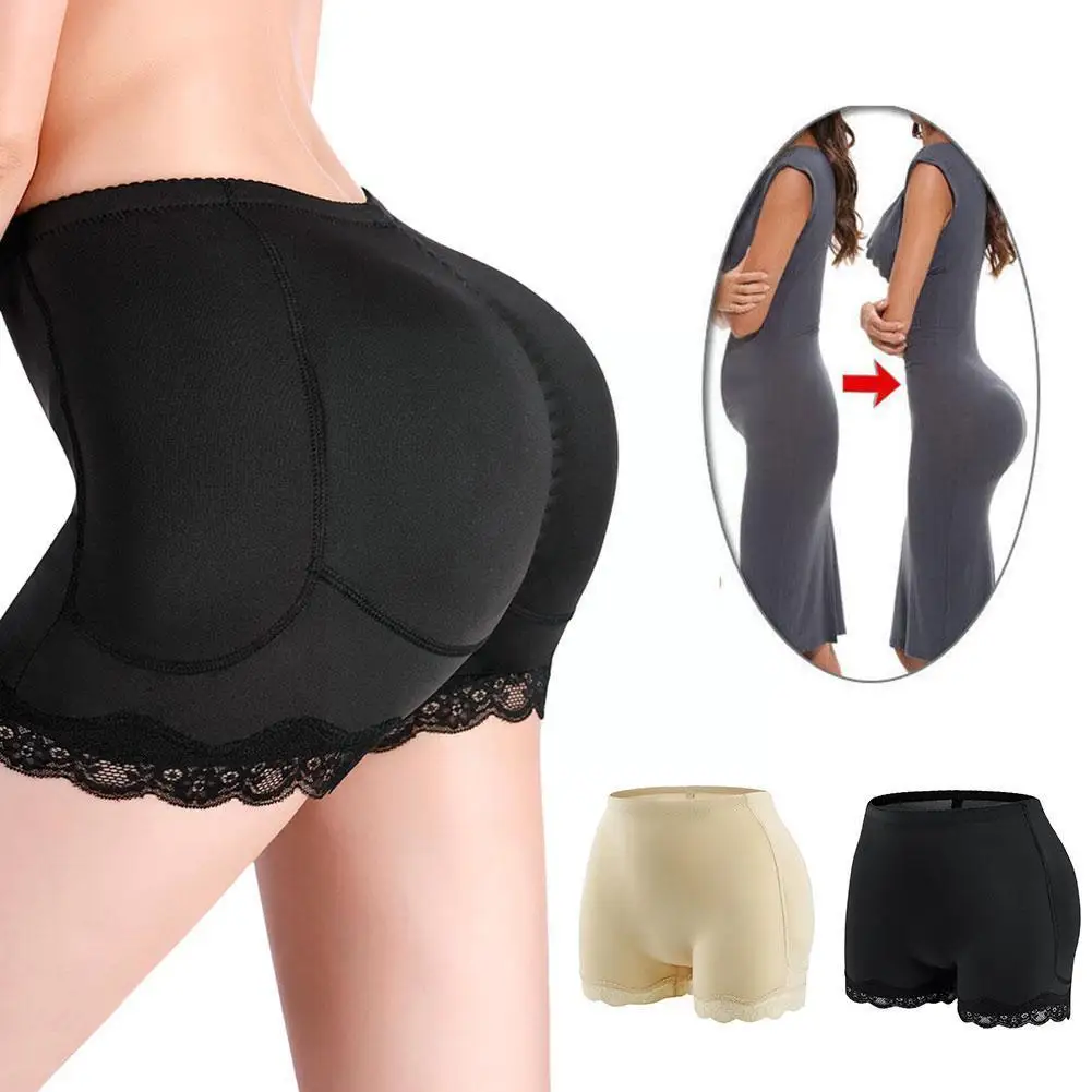 

Butt Lifter Pants Women Fake Buttocks Plump Hips Large Fake Shorts Size With Shapewear Boxer Pad Shaping Lace Body Ass Pant F4Y8