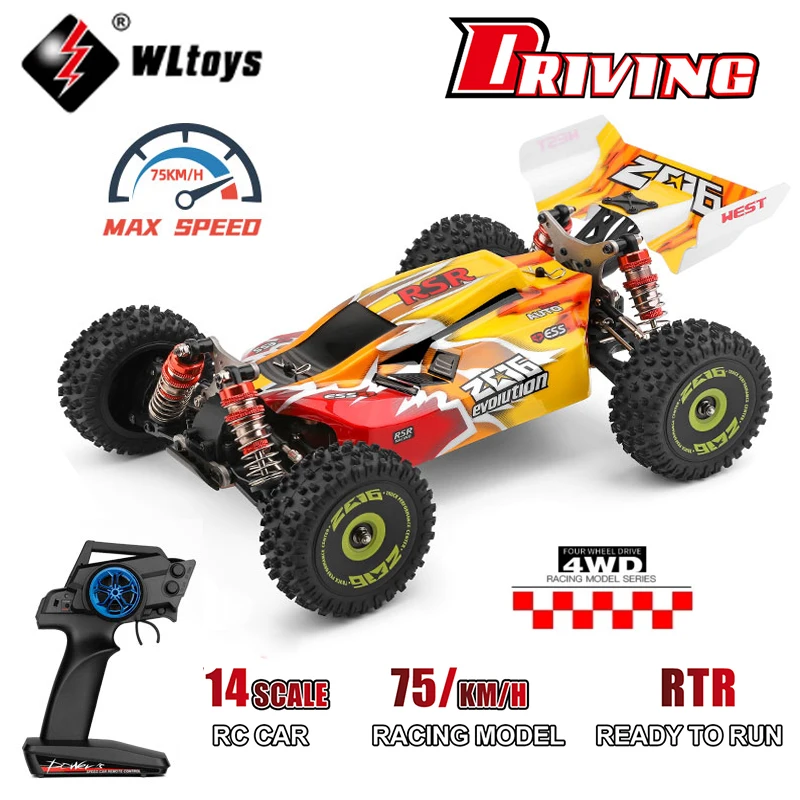 

75KMH WLtoys 144010 Бесщеточный Багги высокая скорость 1/14 внедорожник 4WD RC автомобиль RTF VS 144001 124017
