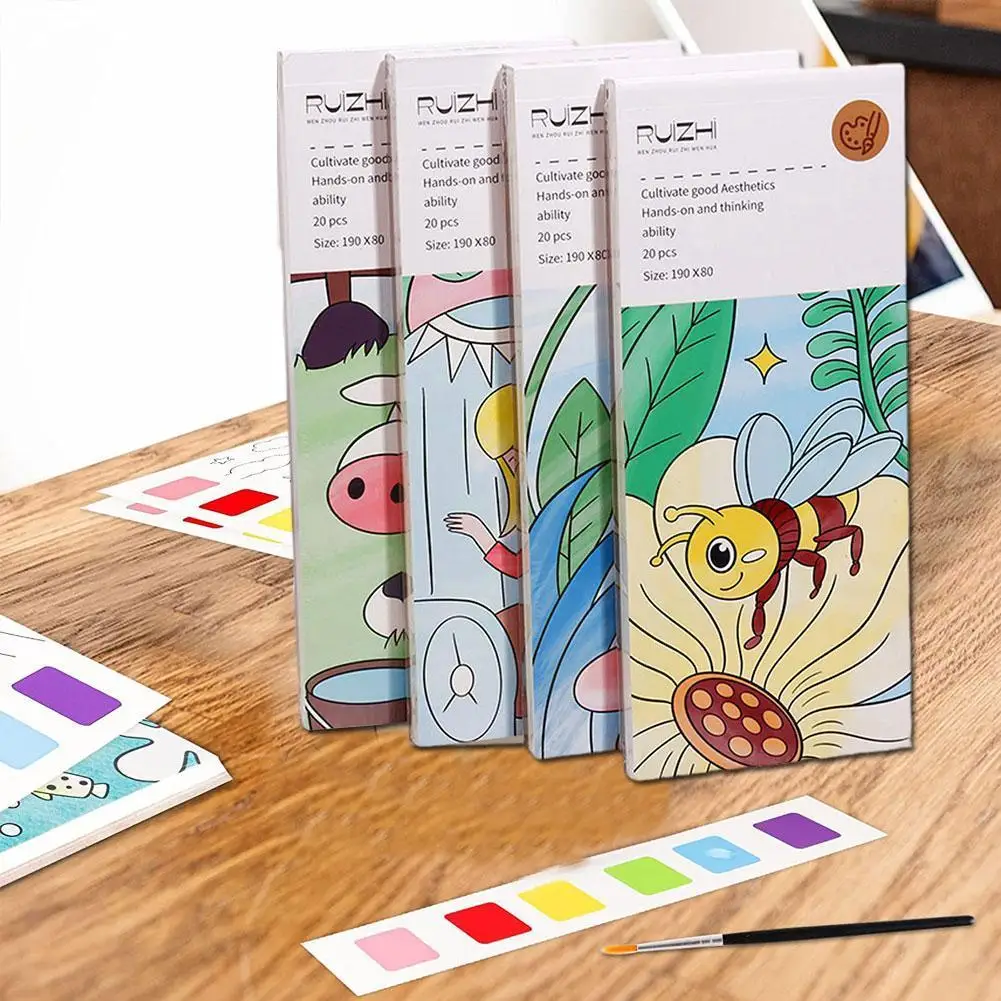 

Книжки для раскрашивания акварелью поставляется с краской портативный для взрослых гуашь художественные принадлежности для рисования художественная развивающая игрушка для художника 2 G5m4