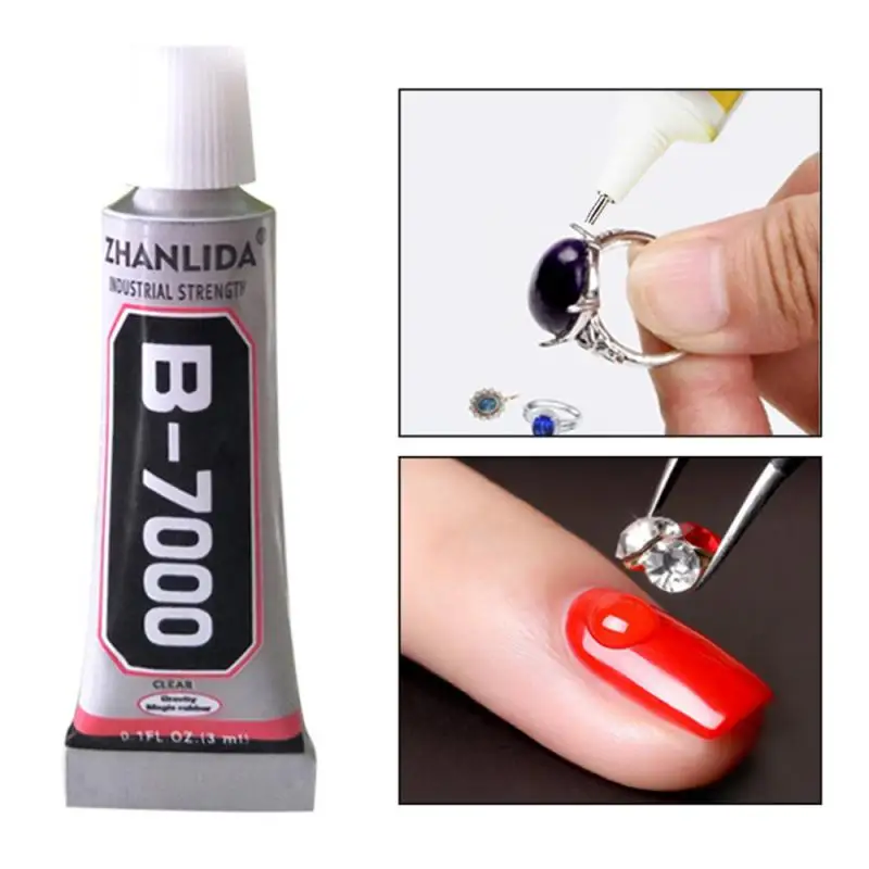 

5PCS 3ml 15ml 25ml B7000 Glue B7000 for Rhinestones Needles Epoxy Mobile Phone Glass Glue Adhesive DIY Resin Jewelry Repair Glue