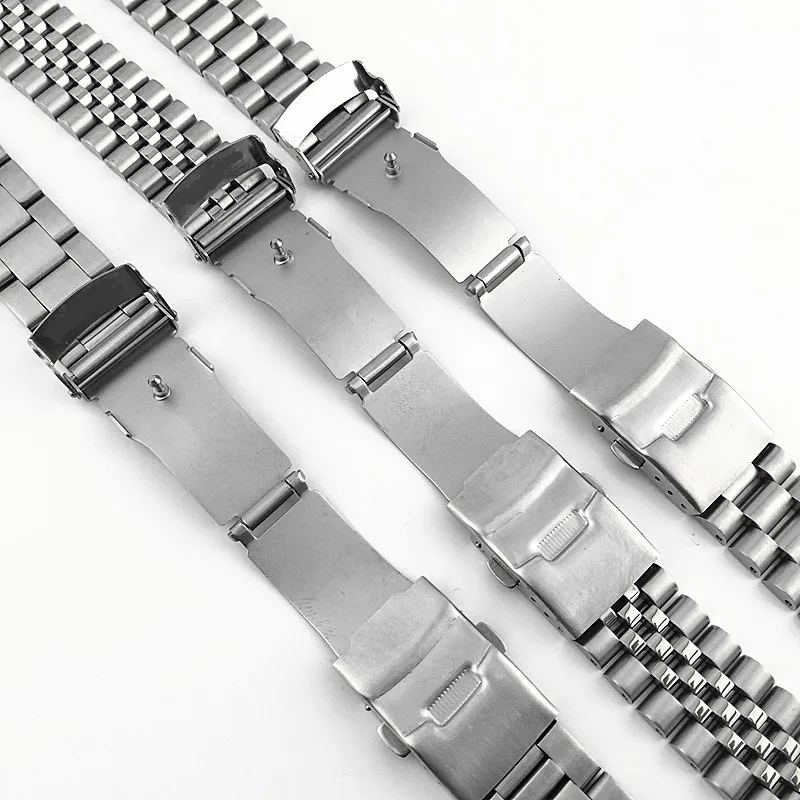 20mm 22mm Stainless Steel Oyster Curved End Watch Band Strap Bracelet Fit For Seiko SKX009 SRP773 SRP775 SRP777 SRPA21 Watch