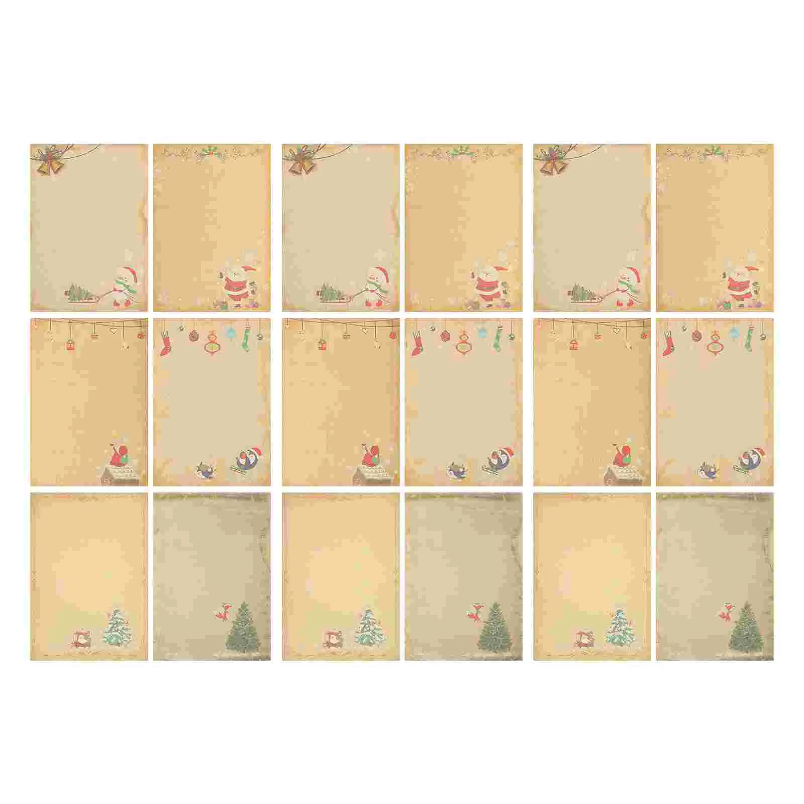 

Paper Letter Set Stationary Christmas Writingenvelopeswrite Letters Papers Blessing Vintage Craft Stationery Kit Studnets Claus