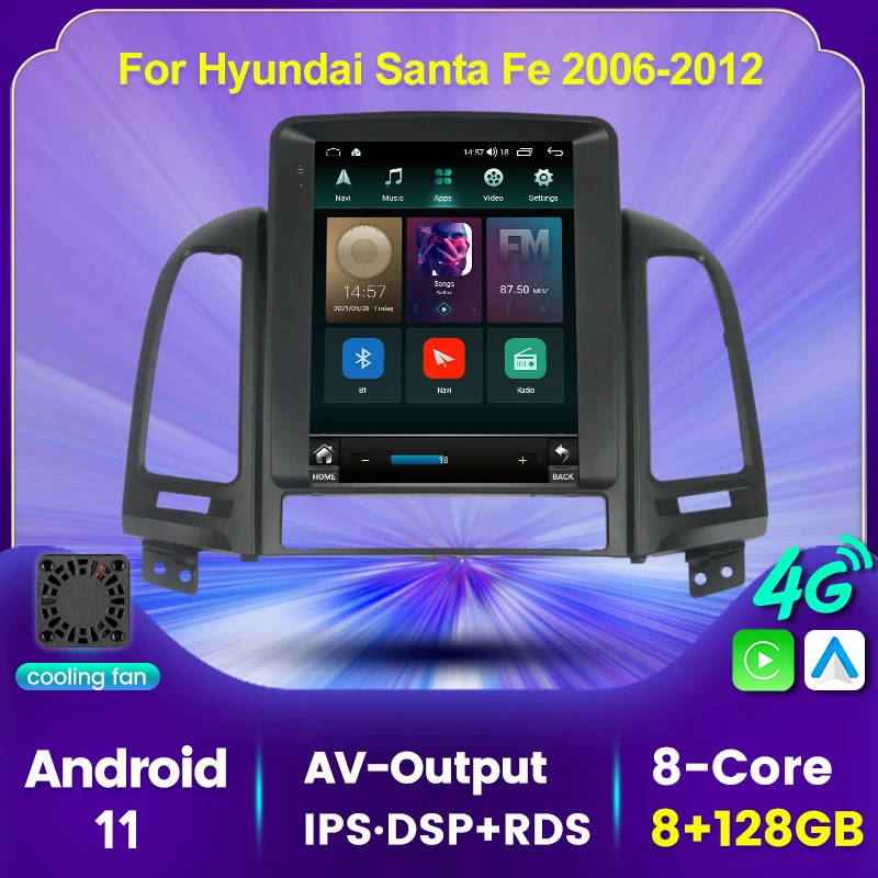 Мультимедийная магнитола для Hyundai Santa Fe 2 2006-2012 с GPS Wi-Fi | Автомобили и мотоциклы