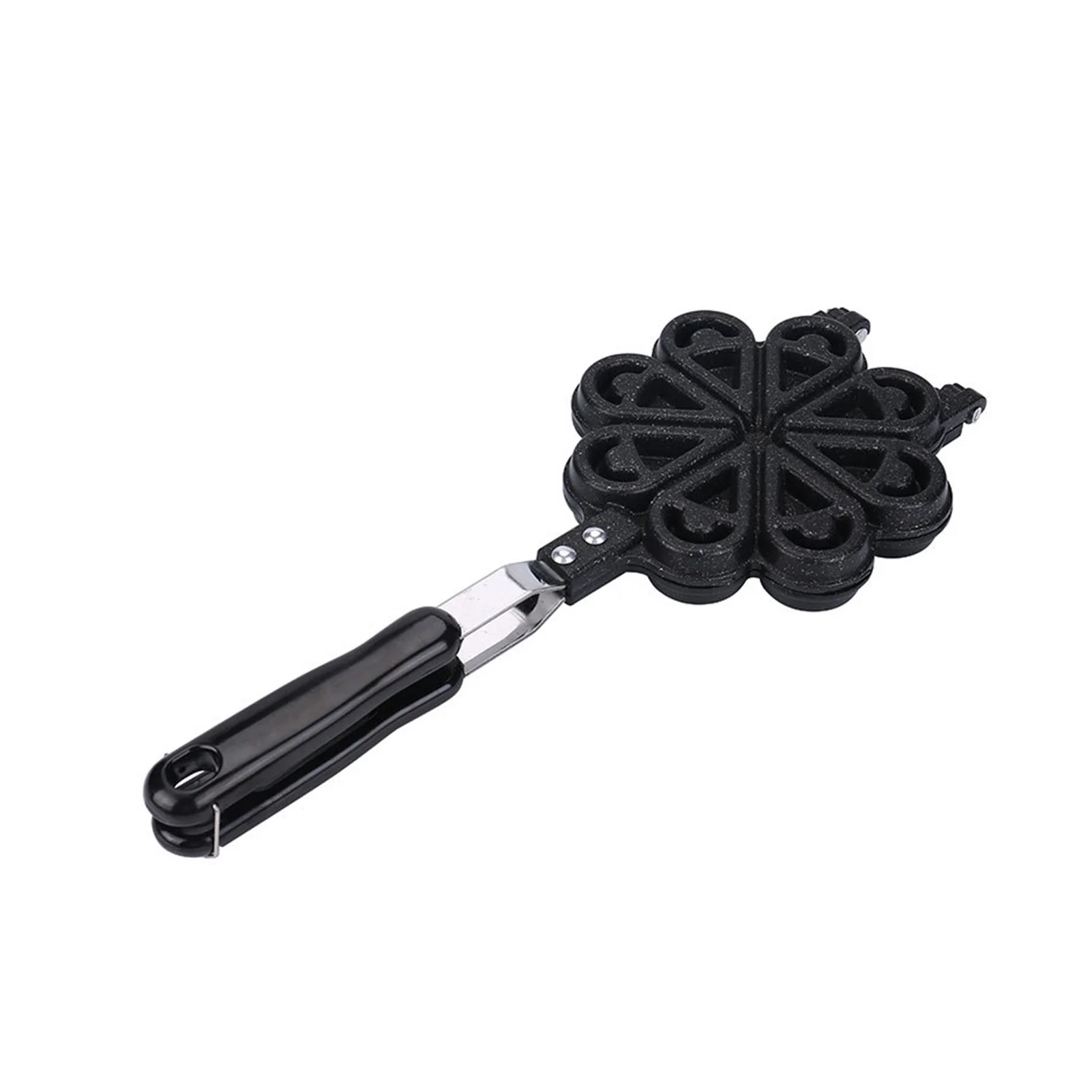 

Heart Shaped Waffle Maker Heart Pancake Mold Shape Non-Stick Waffle Griddle Iron With 4 Heart-Shaped Cavity Flip Waffle Pan For