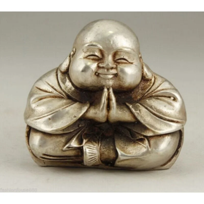 

Старая ручная Резная Статуя обезьяны, серебряная статуя Amitaba