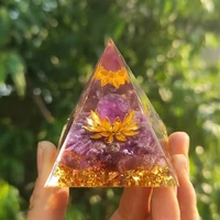 crystal ball pyramid 5 6 cm crystal gravel drop resin home indoor porch hand ornaments