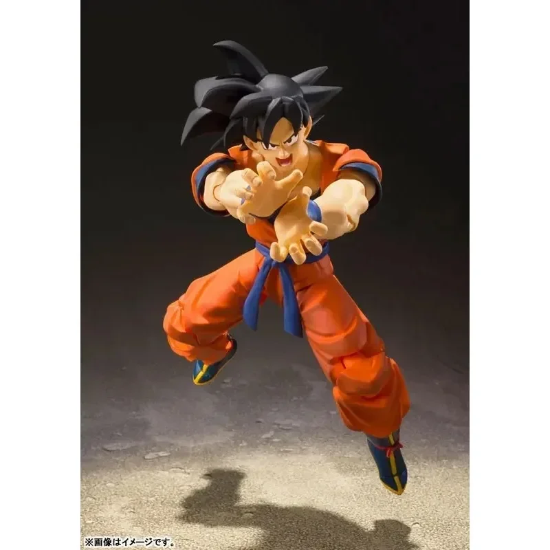 В наличии Подлинная Bandai Dragon Ball Z SHF A Saiyan Raised On Earth Son Goku 2.0 Аниме Фигурка Игрушки