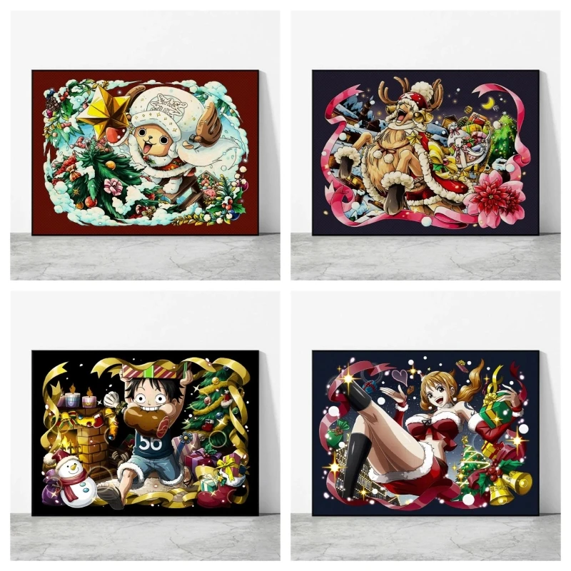 

Популярный постер аниме, цельный милый Луффи, высококачественные художественные настенные наклейки, подарки, принты, модульная Картина на холсте, Современный домашний декор