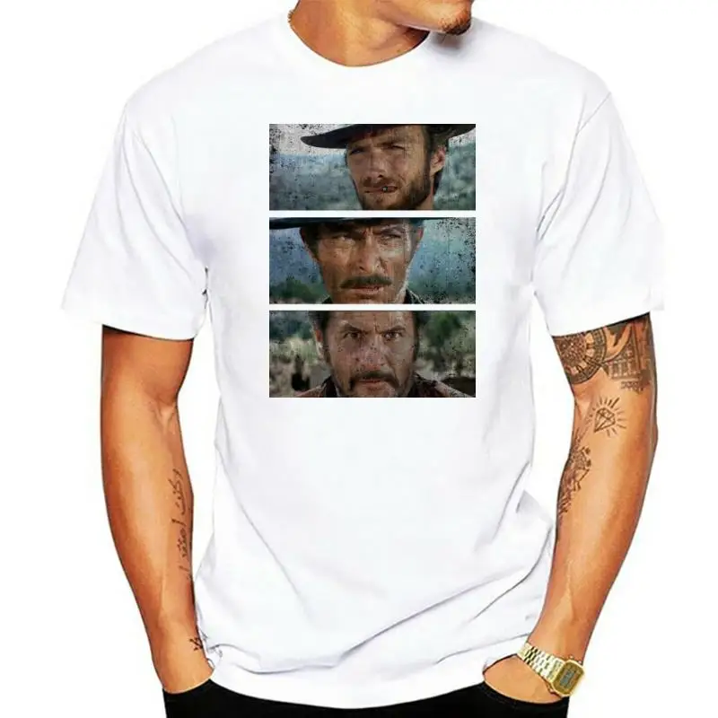 

The Good The Bad and The Ugly T-Shirt - Italo Western Eastwood Cowboy Us Clint New Arrive Man Casual Tees Funny T Shirts