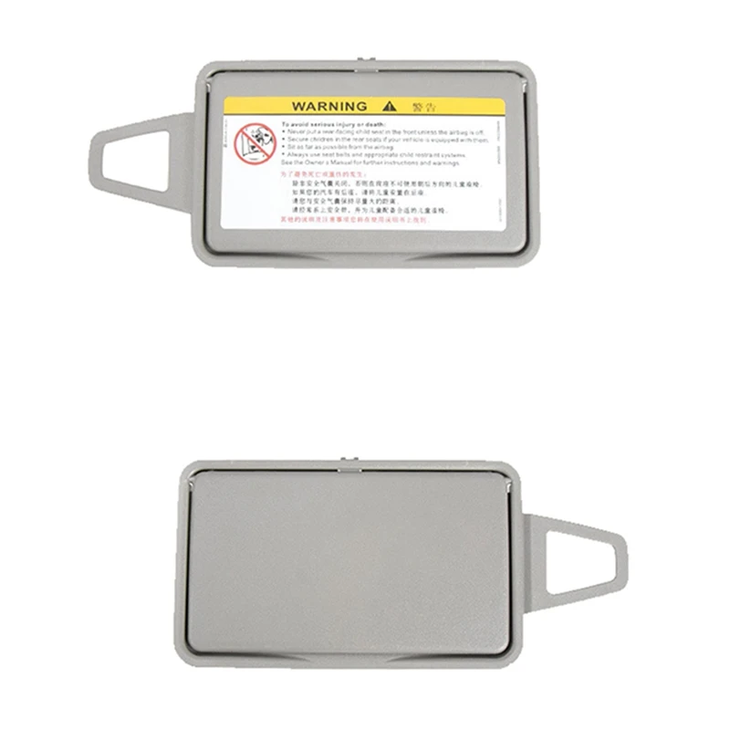 

2 Pcs Gray Car Sun Visor Shade Makeup Cosmetic Mirror Cover Side For Mercedes Benz E-Class W211 2003-2008, Right & Left