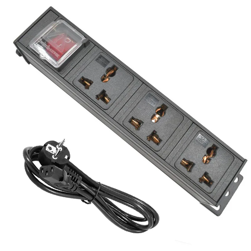 

PDU power strip 3 Unit Universal output socket Network Cabinet Rack Switch UK/US/AU/EU/ PLUG IEC-C14 port