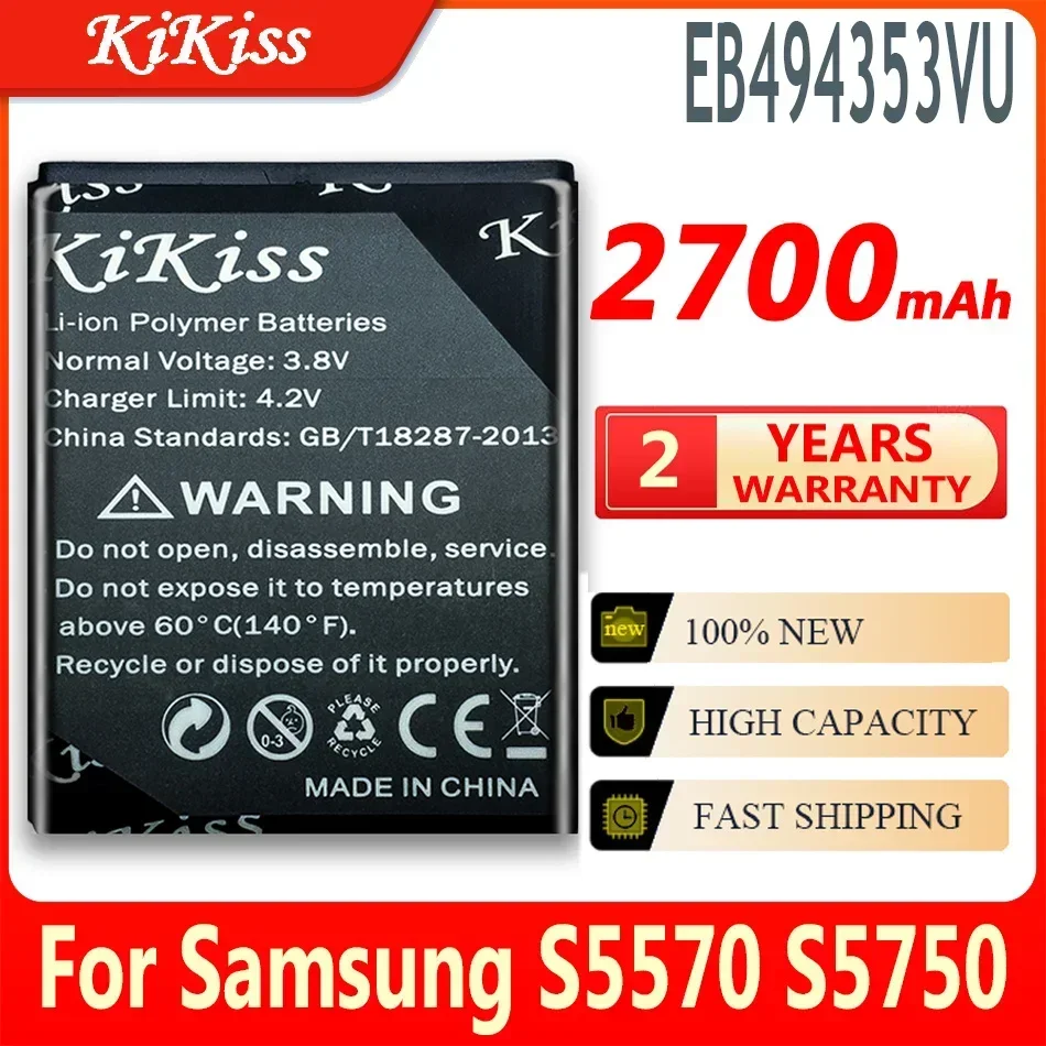 Сменный аккумулятор для SAMSUNG S5330 GT-S5570 i559 S5570 S5232 C6712 S5750 EB494353VU 2700 мАч