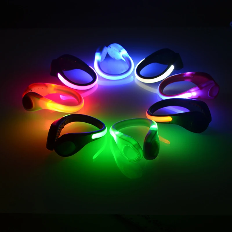 

1pc Uminous LED Shoe Light Clip Colorful Flashing Outdoor Sports For Safety Light Lamp Night Walking Running Cycling Lights