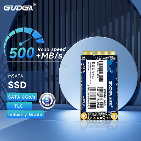 GUDGA SSD Msata Mini SATA промышленный Внутренний твердотельный накопитель 32 Гб 64 Гб 128 ГБ 256 Гб жесткий диск SATA3 для ноутбука и настольного компьютера