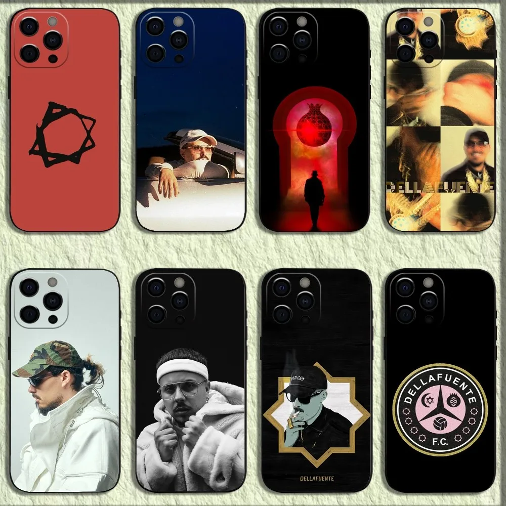 Чехол для телефона Singer D-Dellafuente FC iPhone 16 15 14 13 12 11 Pro X XS Max XR Plus Mini Soft Black Cover