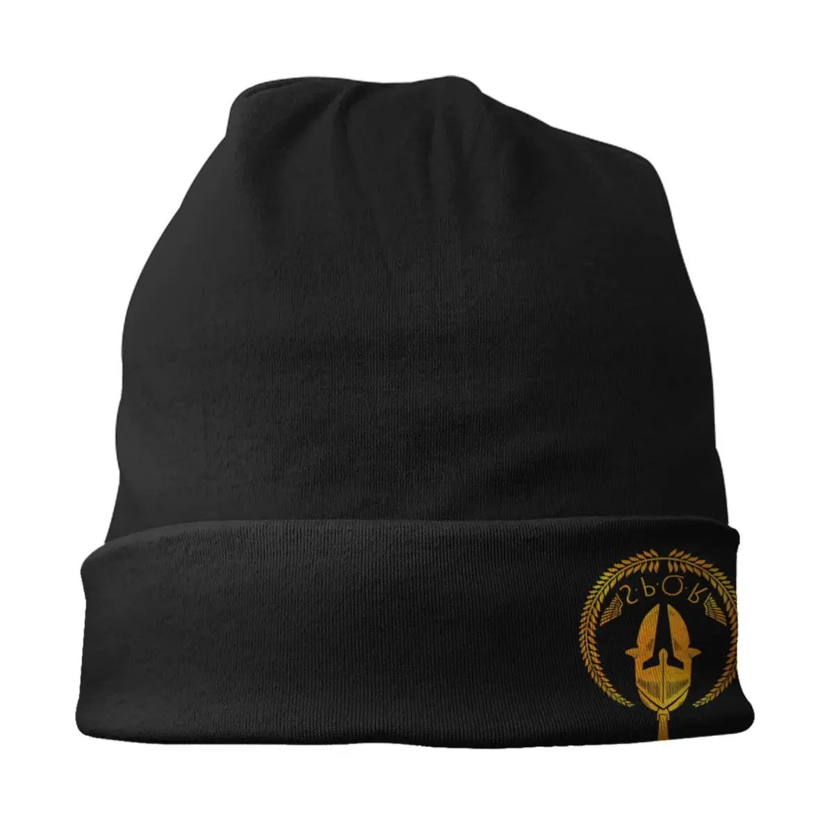 Шапки-бини SPQR Roman Empire Skullies на заказ крутые зимние теплые мужские и женские вязаные
