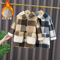 girls woolen coat jacket outwear 2022 casual plus thicken spring autumn cotton%c2%a0overcoat comfortable teenagers tops childrens cl
