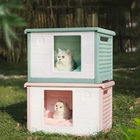 pet house outdoor waterproof weatherproof dog kennel cat foldable shelter for pets indoor sleeping