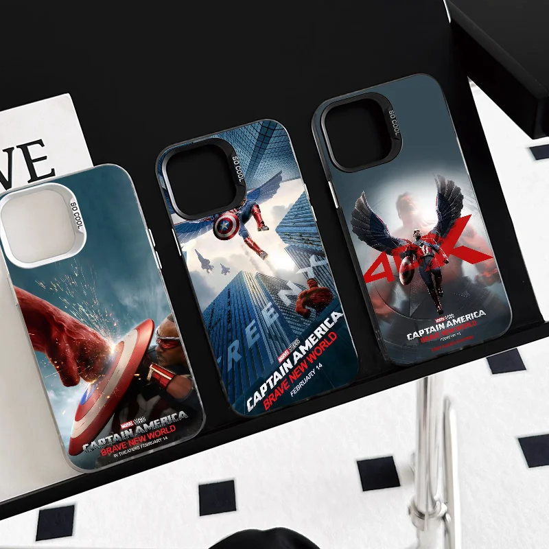 Чехол для телефона Marvel C-Captain A-America 2025 Movie чехол IMD цвета серебристый корпус iPhone 16 15