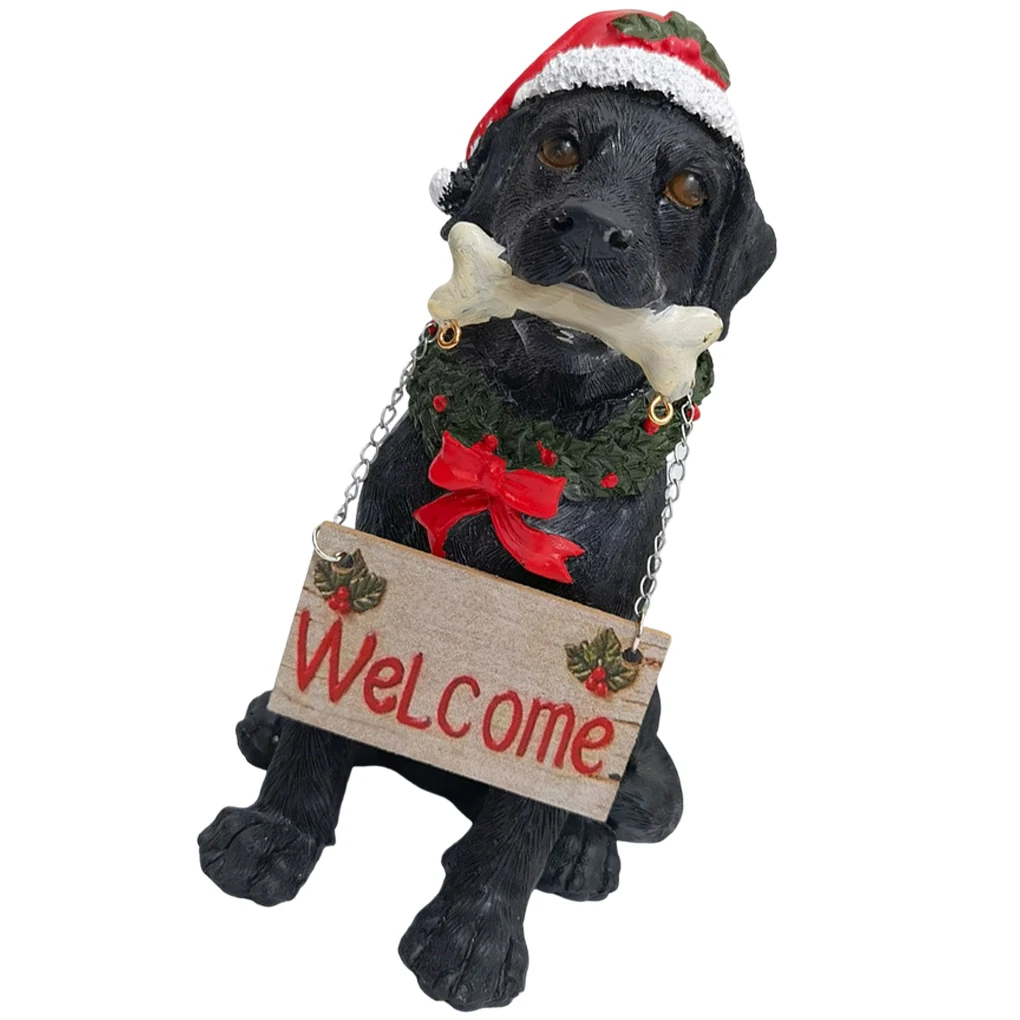 

Dog Statue Doorway Decor Small Ornament Garden Decors Resin Craft