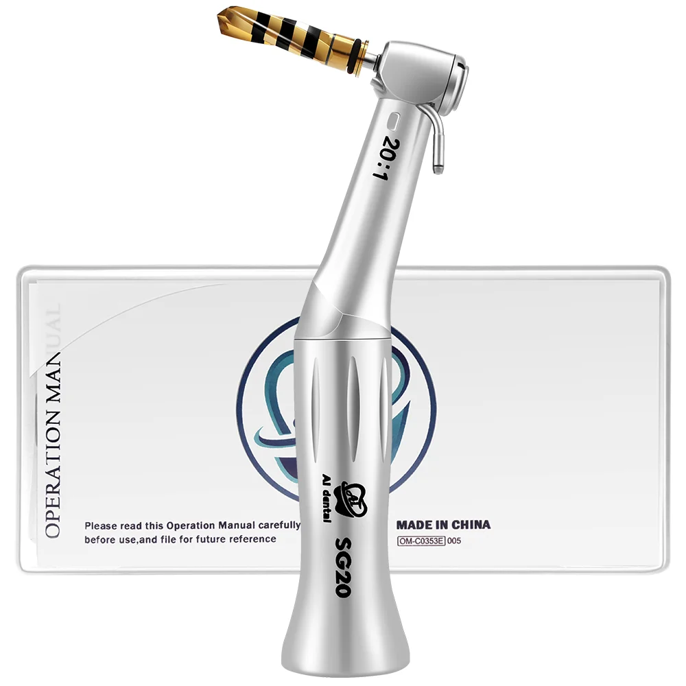 

AI-SG20 Dental Implant Handpiece 20:1 Reduction Speed Double Sealing System External And Internal Cooling Lab Hand Piece