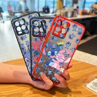 cartoon lilo stitch for oppo realme narzo 50i 50a xt x7 gt neo2 c21y c3 8 8i 7 7i 6 5 pro frosted translucent phone case