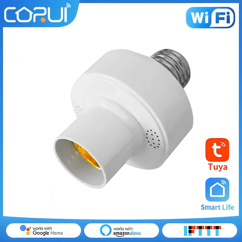 

Умная лампа с дистанционным управлением CORUI EWeLink 2,4G, управление через приложение, патрон лампы E27, протокол освесветильник, розетка