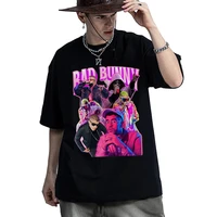 hip hop bad bunny graphic print t shirt men and women 2022 new fashion oversized t shirt clothes couple tshirt short sleeve tops