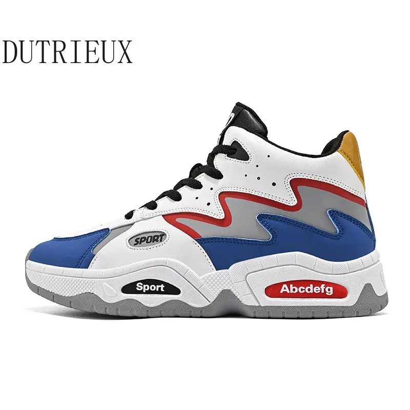 New Brand Basketball Shoes Men High-top Sports Shoes Cushioning  Comfortable Black Sneaker Male