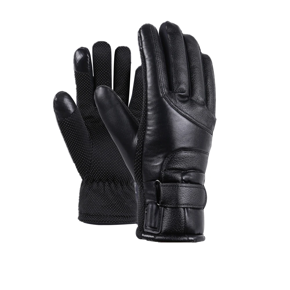 

USB Electric Heated Gloves Rechargeable Battery Powered Hand Warmer PU Waterproof For Hunting Fishing Skiing Motorcycle Cycling