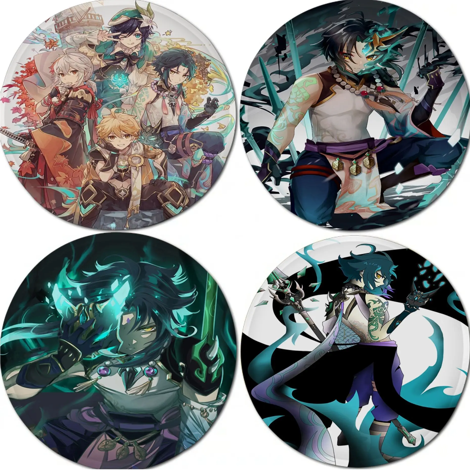 

Anime Genshin Impact Xiao Round Fabric Cushion Non-slip Living Room Sofa Decor Students Stool Tatami Office Chair Mat Pad