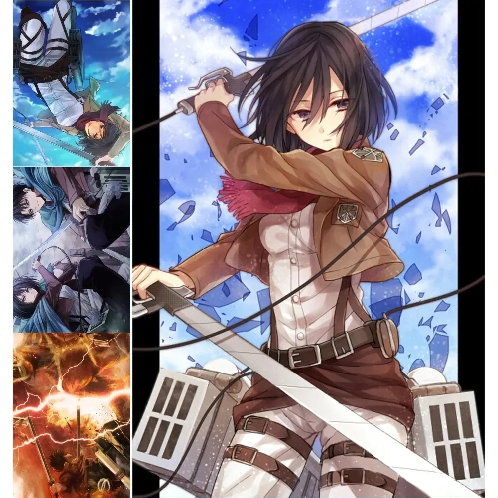 

Anime Attack On Titan Mikasa Ackerman Poster Wall Art Home Decor Room Decor Digital Painting Living Room Restaur