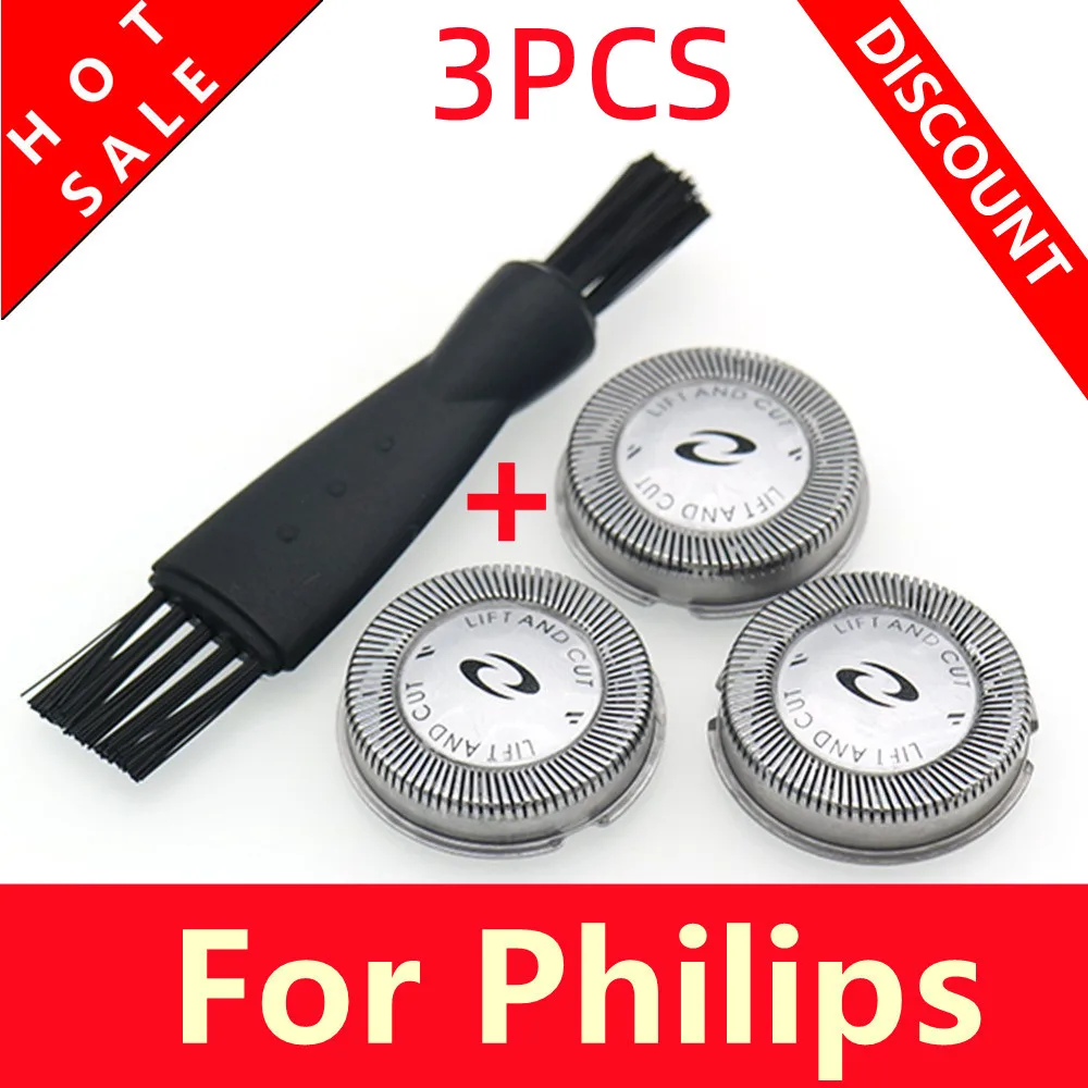 3Pcs Replacement Razor Blade Shaver Head for Philips HQ3 HQ4 HQ54 HQ56 HQ55 HQ851 HQ912 HQ136 HQ6900 HQ6940 HQ6868 HQ6970