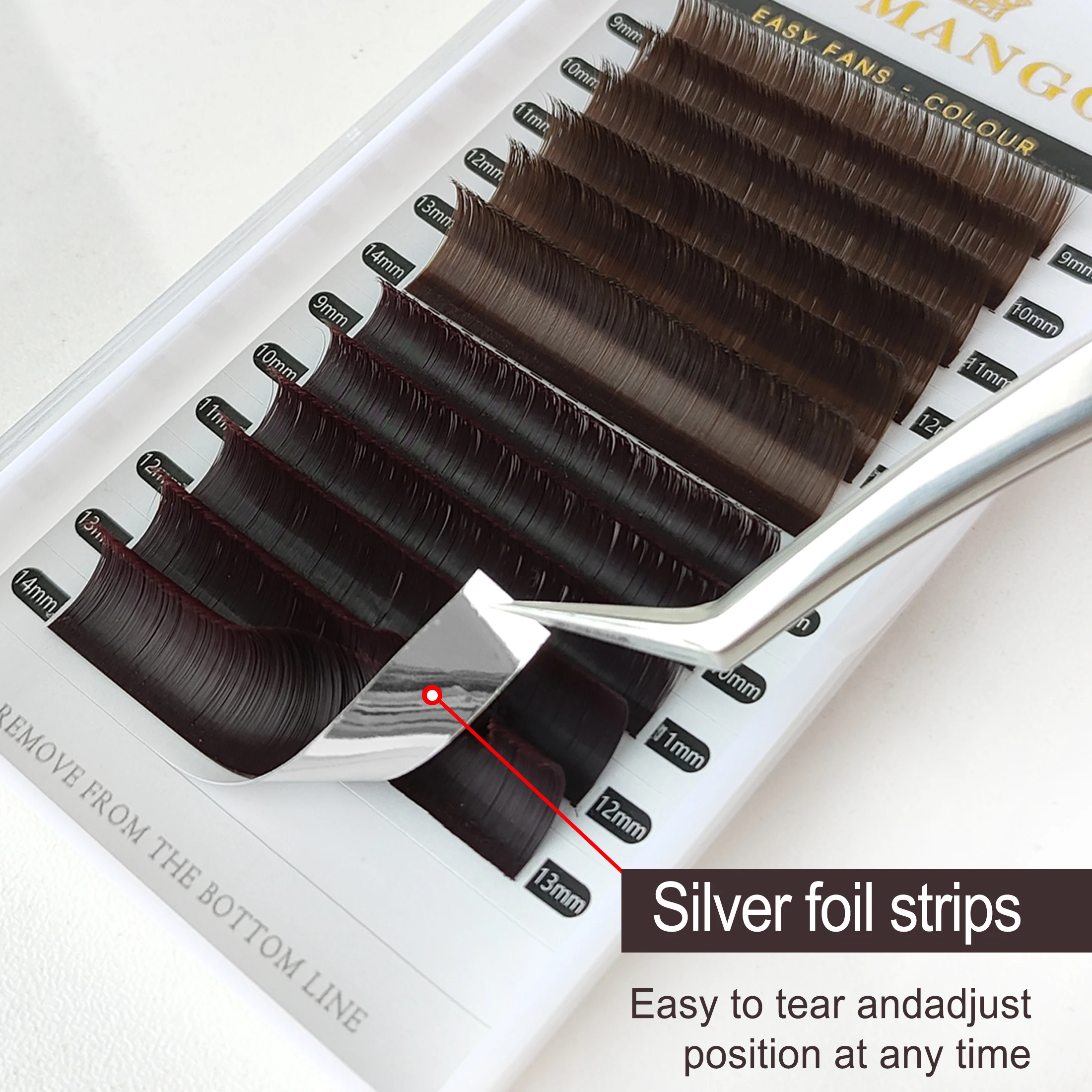 CoMango 2-цветный объем легкие вееры косплей кошачий глаз кашемировое наращивание