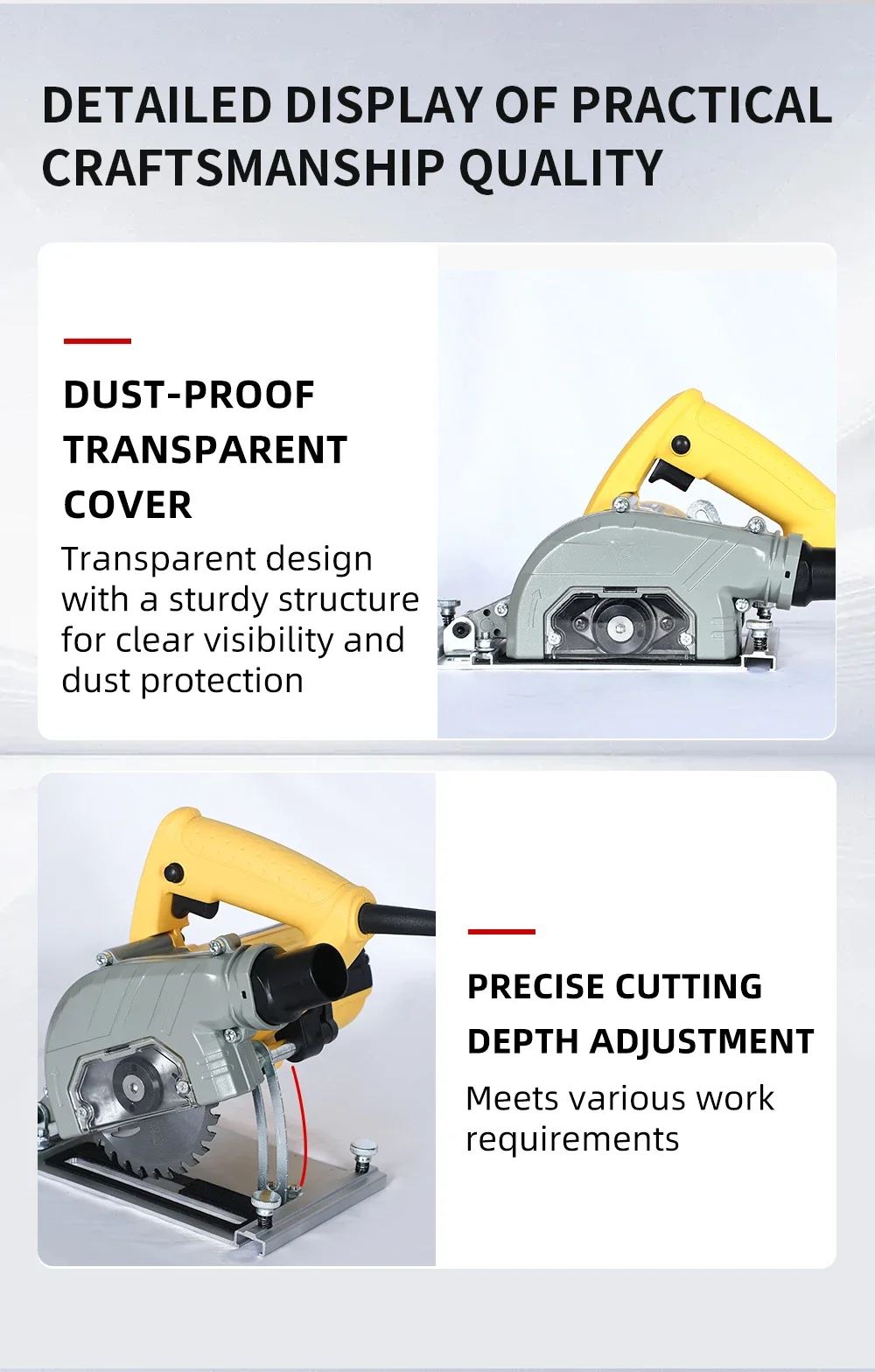 YLF Портативная деревообрабатывающая бензопила с перевернутой 7-дюймовой