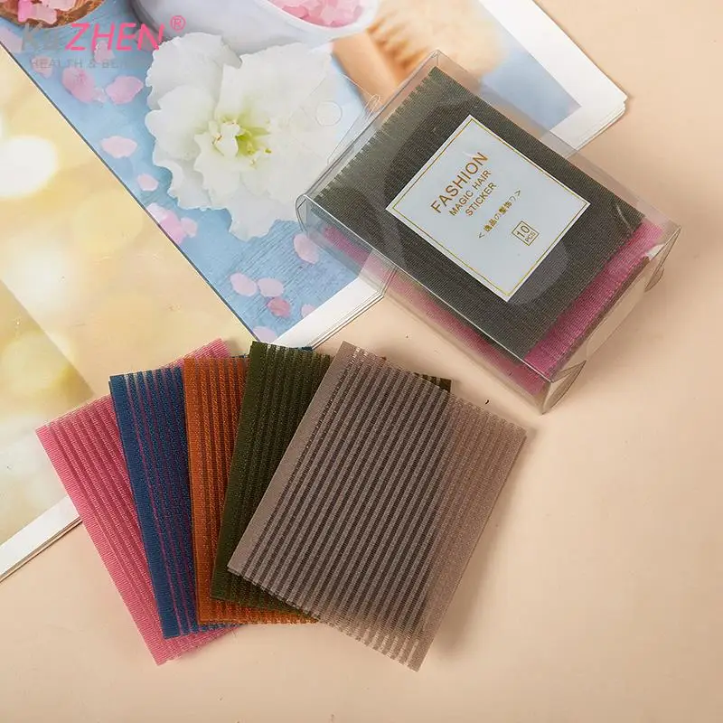 

10Pcs/Bag Novel Front Hair Fringe Fashion Stabilizer Makeup Sticker Pad Patch Pastel Clip Bangs Magic Tape Fringe Girls Gifts