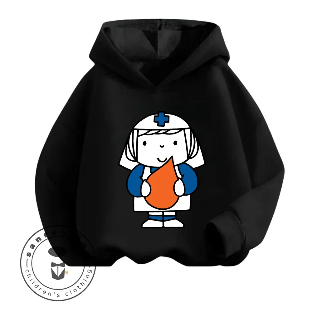 Толстовка С Мультяшным Принтом Miffy — Дышащая Легкая Детская Длинными Рукавами