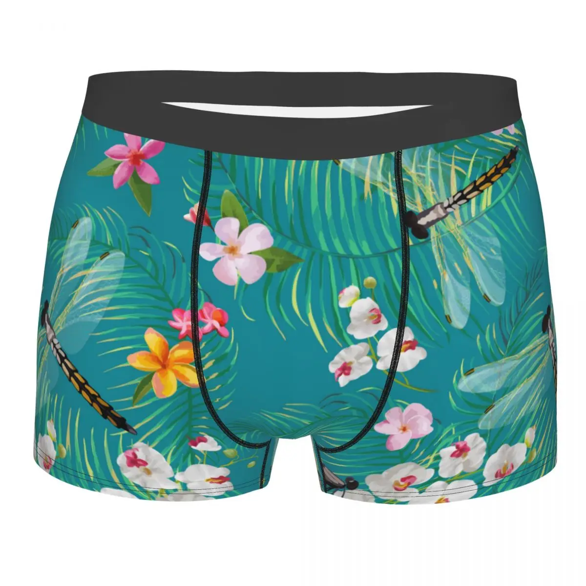 

New Breathable Boxer Men Underwear Soft Botanical Palm Tree Leaves And Exotic Flowers Mens Boxers Man Breif