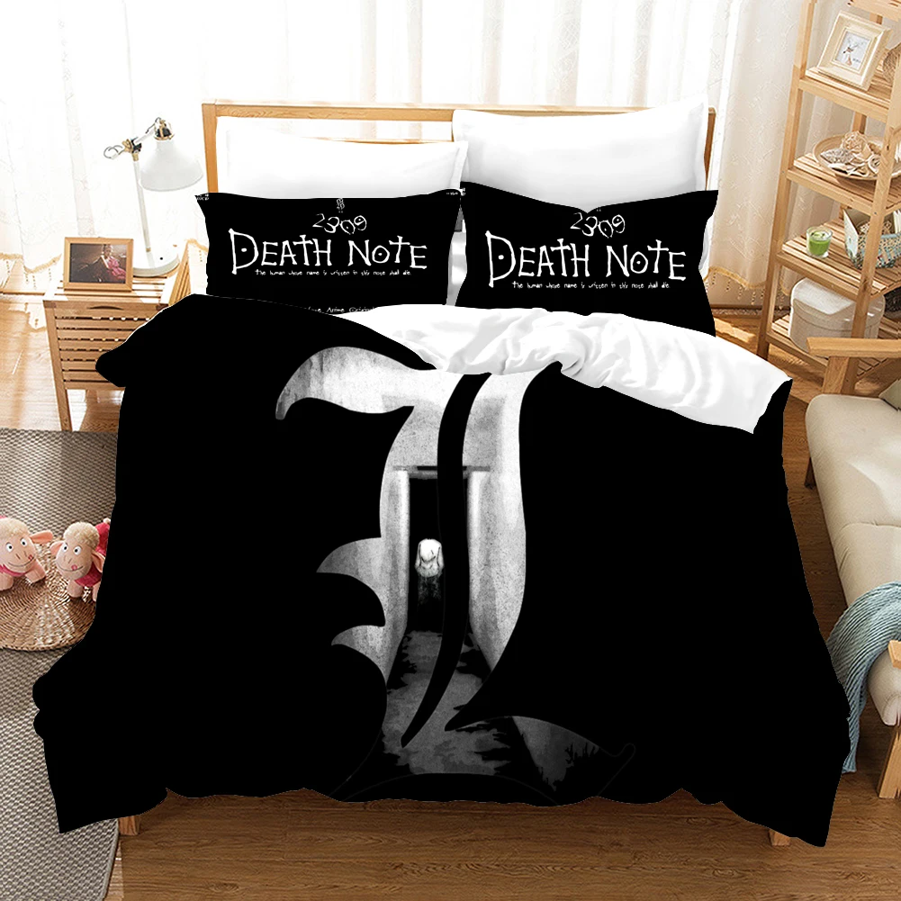 

3D Death Note Collection Bedding Sets Duvet Cover Set With Pillowcase Twin Full Queen King Bedclothes Bed Linen