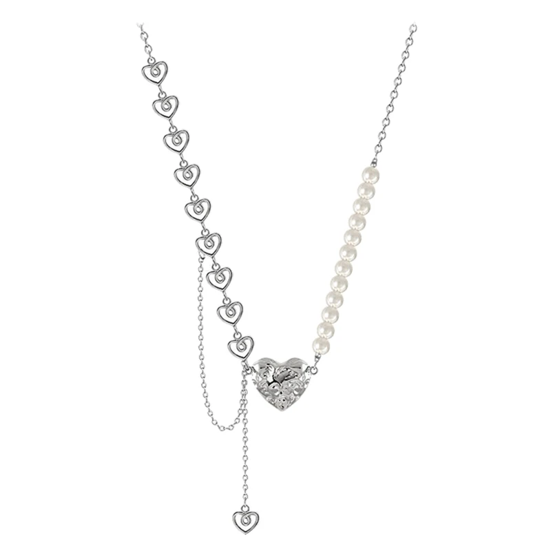 

4XBE 5 Pieces/Set Exquisite Faux Pearl for KEY Chain for Women and Men White Pearls Wristlet Chain Strap Hand Straps Kit Deco