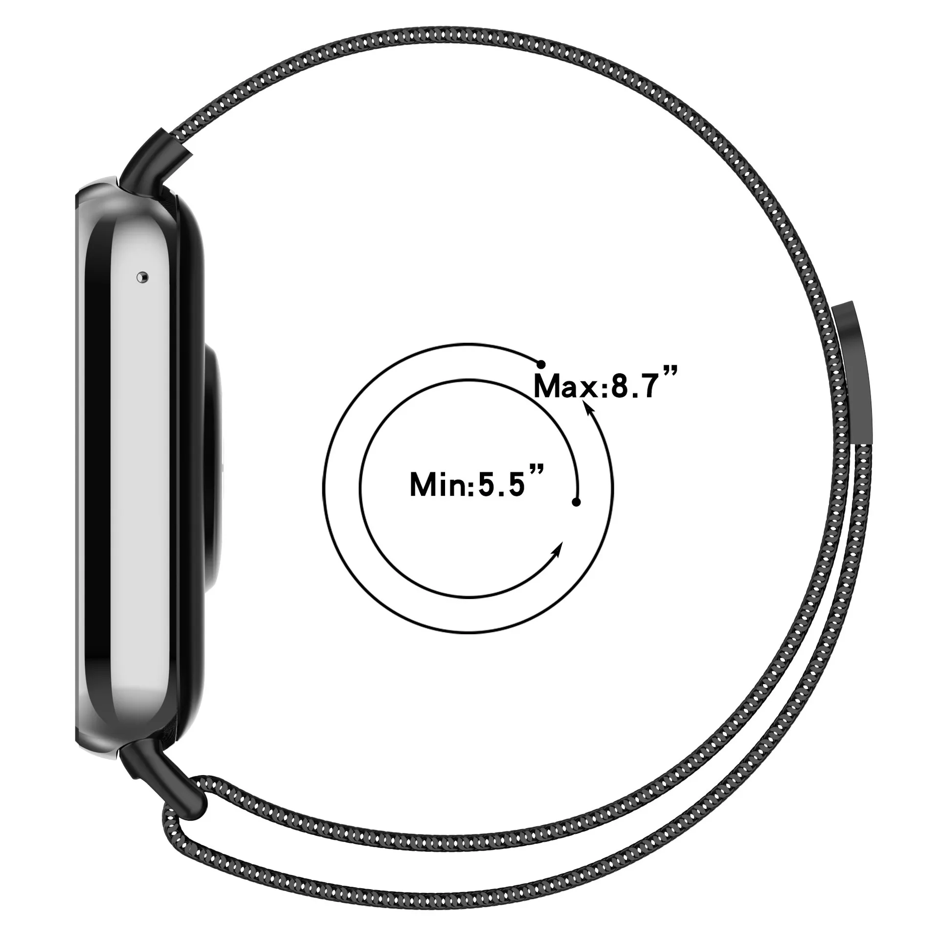 Миланский ремешок-петля для Redmi Watch 5 4, браслет для умных часов, браслет для Xiaomi Mi Band 9 Pro 8 Pro, аксессуары, металлический ремешок (art.: 3920ccc643d34) - 3920ccc643d34