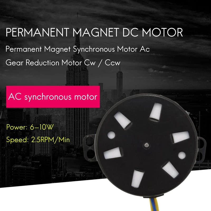 50Ktyz AC220 в 10 Вт 0 5 А 2 об/мин постоянный магнит синхронный двигатель редуктор