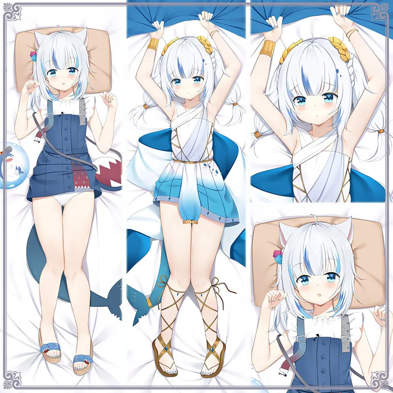 Аниме Hololive Vtuber Gawr Gura Dakimakura Hing наволочка для тела японская подушка постельные