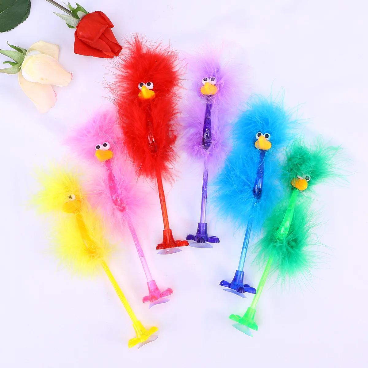 

12pcs Ballpoint Pen Feather Creative Fucntional Ballpoint Pen Writing Supplies for Writing