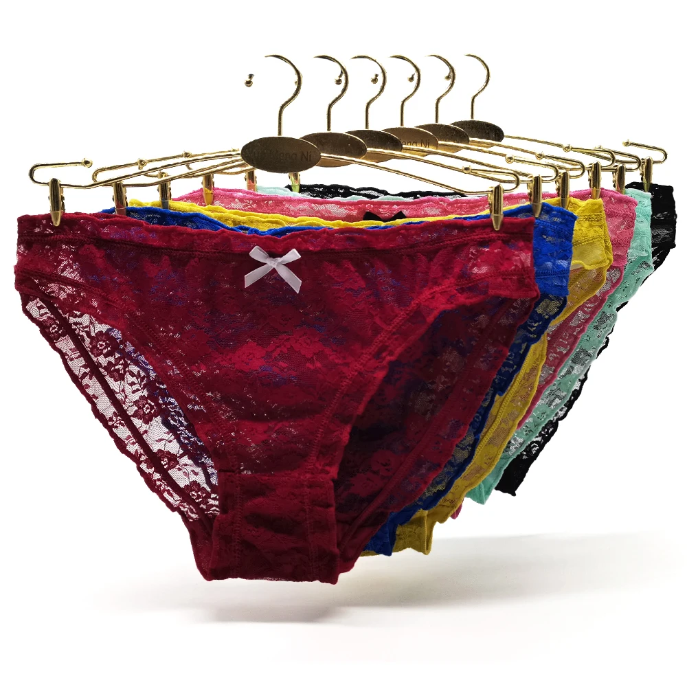 

Трусики женские кружевные бесшовные, 12 шт./компл.