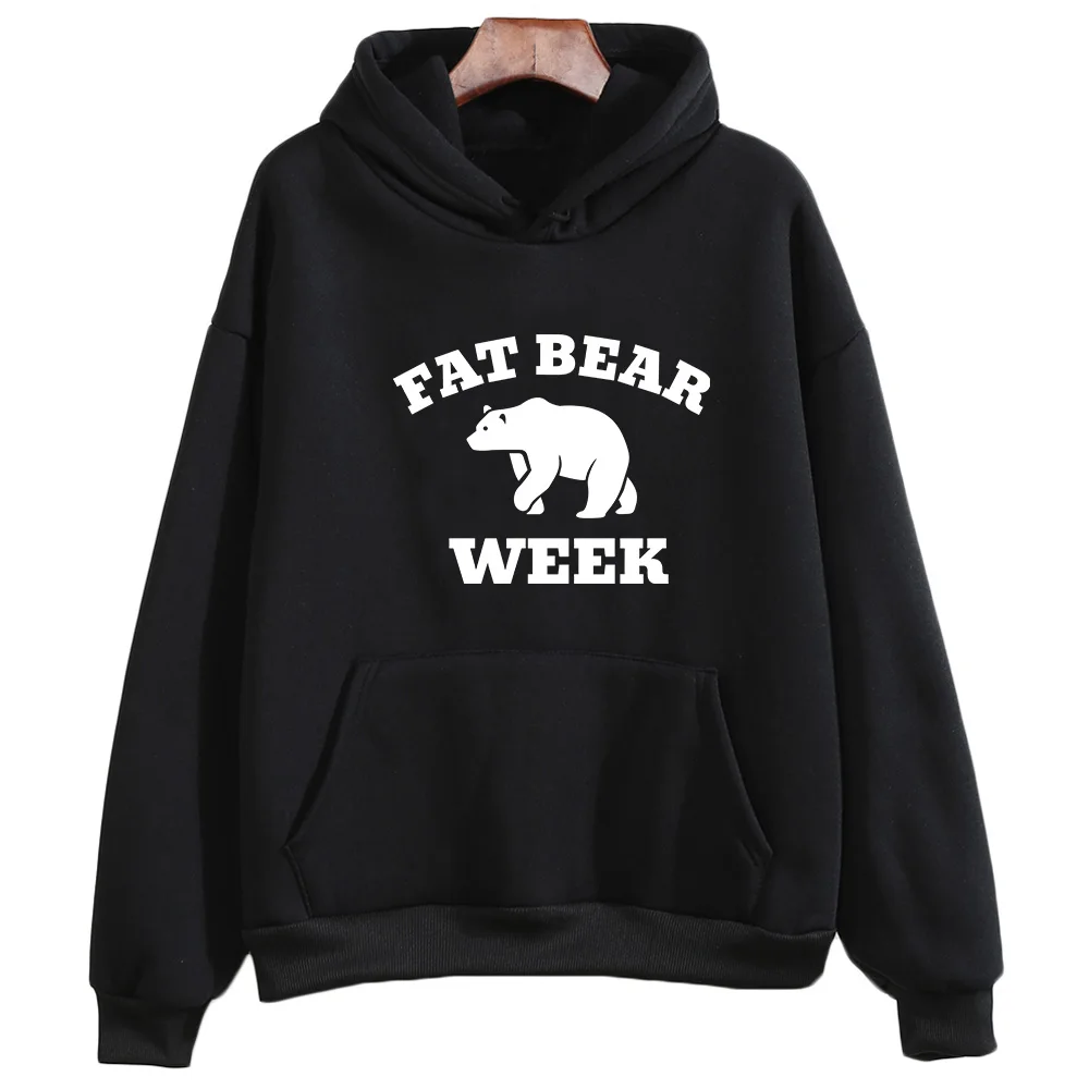 

Fat Bear Week Printing Long Sleeve Sweatshirts Autumn Winter Men/women Fleece Hoodies Loose Hooded Pullovers Casual Sudaderas