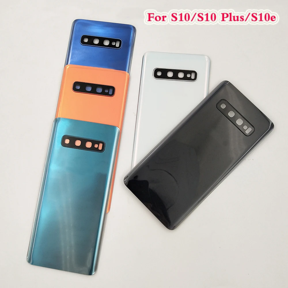 

For Samsung Galaxy S10e S10 Plus G973 G970 G975 S10+ Back Battery Cover Rear Door Housing Glass Panel Camera Lens Repair Parts